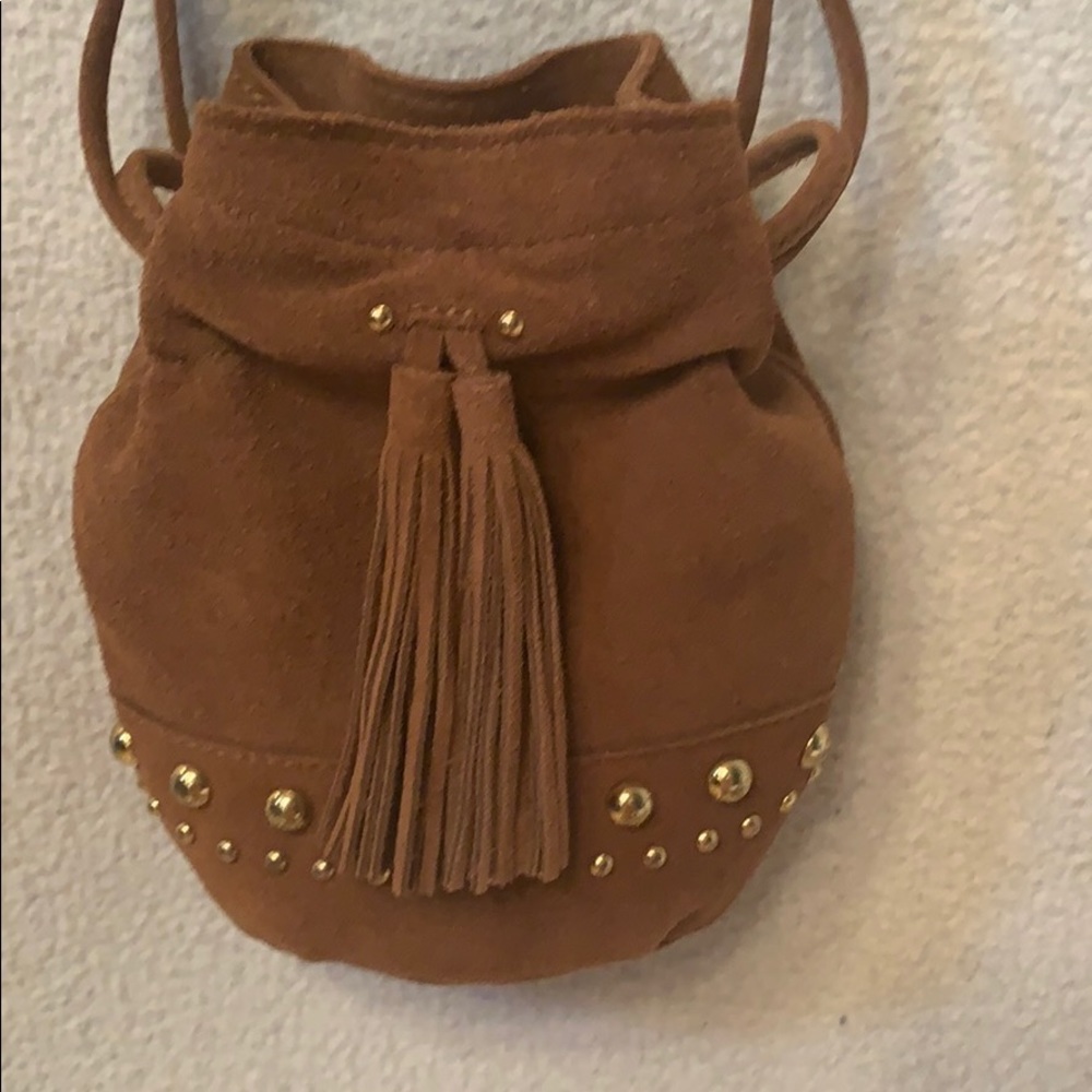 The Fix Kirby Mini Suede Bucket Crossbody bag
